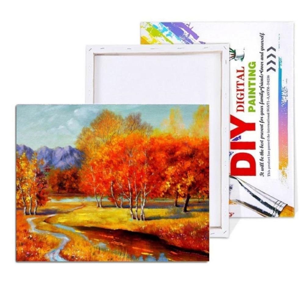 In Autumn Painting By Numbers Kit (40x50cm Framed Canvas) - Fansee Australia