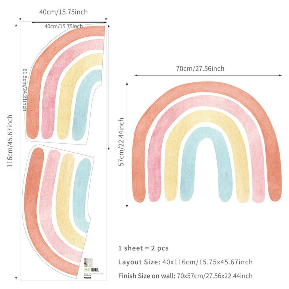 Multicoloured Rainbow Removable Wall Stickers - Fansee Australia