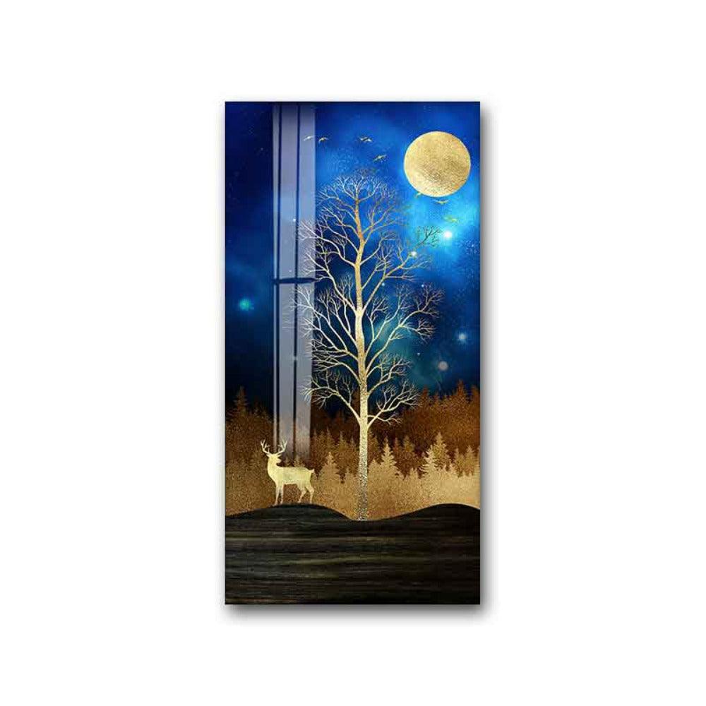 Golden Tree Wall Art Prints On Canvas - Fansee Australia