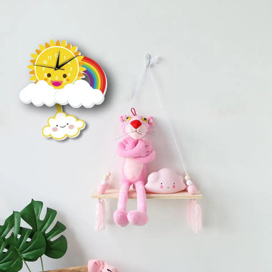 Magical Sun Rainbow Kid's Room Wall Clock - artwallmelbourne