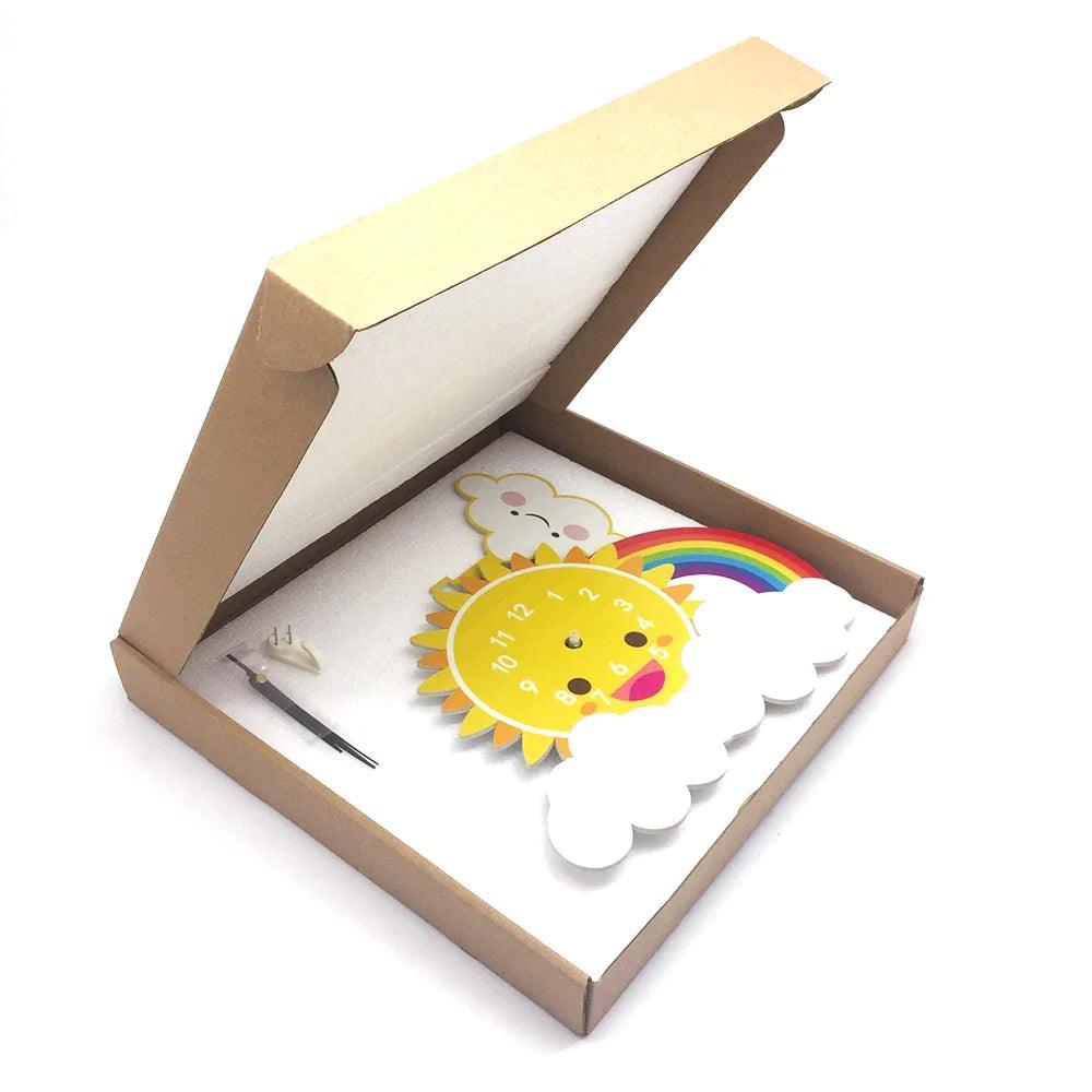 Magical Sun Rainbow Kid's Room Wall Clock - artwallmelbourne