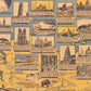 World Wonders Map Kraft Paper Wall Art Poster (68.5X51.5cm) - Fansee Australia