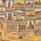 World Wonders Map Kraft Paper Wall Art Poster (68.5X51.5cm) - Fansee Australia