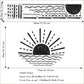 Minimalist Sun And Waves Wall Sticker - artwallmelbourne