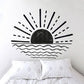 Minimalist Sun And Waves Wall Sticker - artwallmelbourne