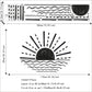 Minimalist Sun And Waves Wall Sticker - artwallmelbourne