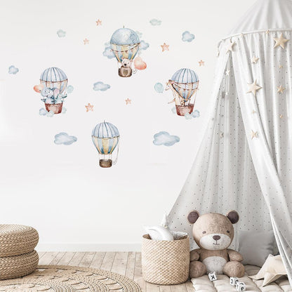 On Hot Air Balloons Wall Stickers - artwallmelbourne