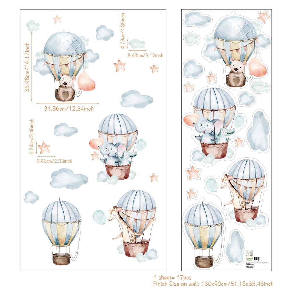 On Hot Air Balloons Wall Stickers - artwallmelbourne