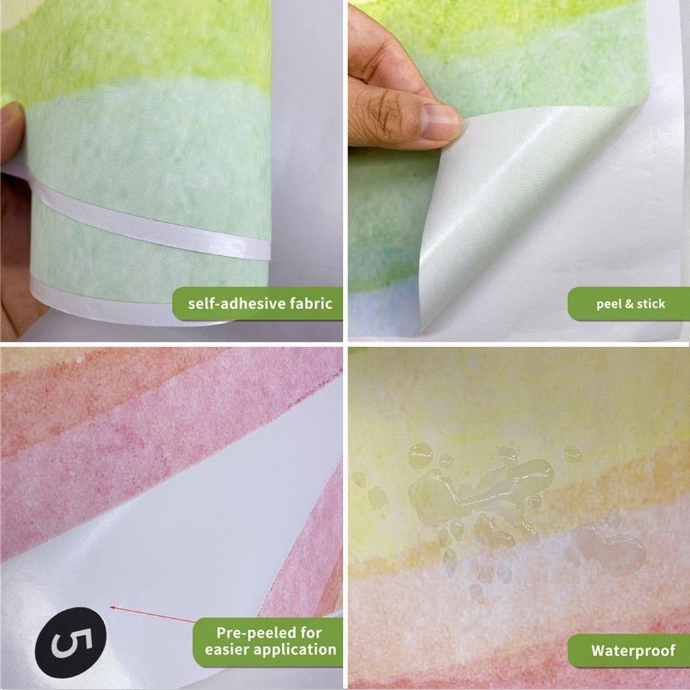 Extra Large Half Pink Rainbow Fabric Wall Stickers - Fansee Australia