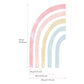 Extra Large Half Pink Rainbow Fabric Wall Stickers - Fansee Australia