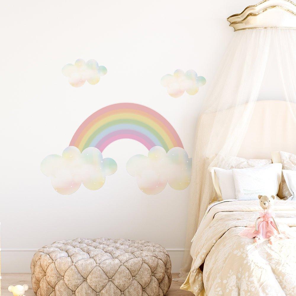 Rainbow Cloud Peel and Stick Art Wall Sticker - Fansee Australia