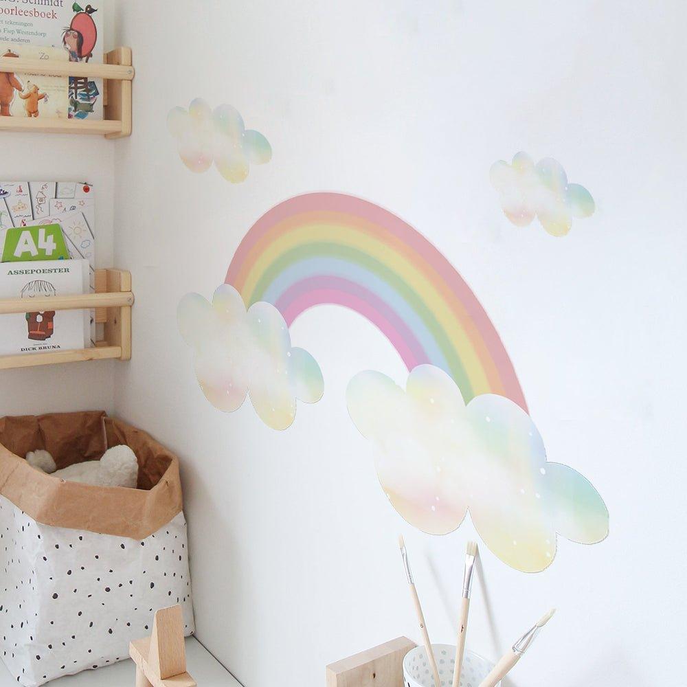 Rainbow Cloud Peel and Stick Art Wall Sticker - Fansee Australia