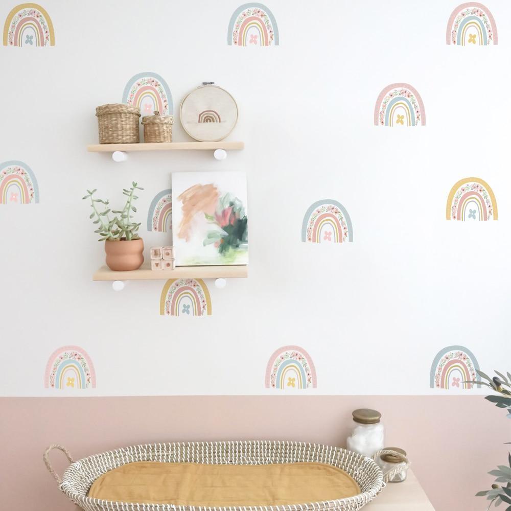 36 Pcs Rainbow Vinyl Decorative Wall Stickers Decorations For Girls Wallpaper Stickers On The Wall Paper For Fourth - Fansee Australia