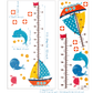 Sailboat Growth Chart Wall Stickers - Fansee Australia