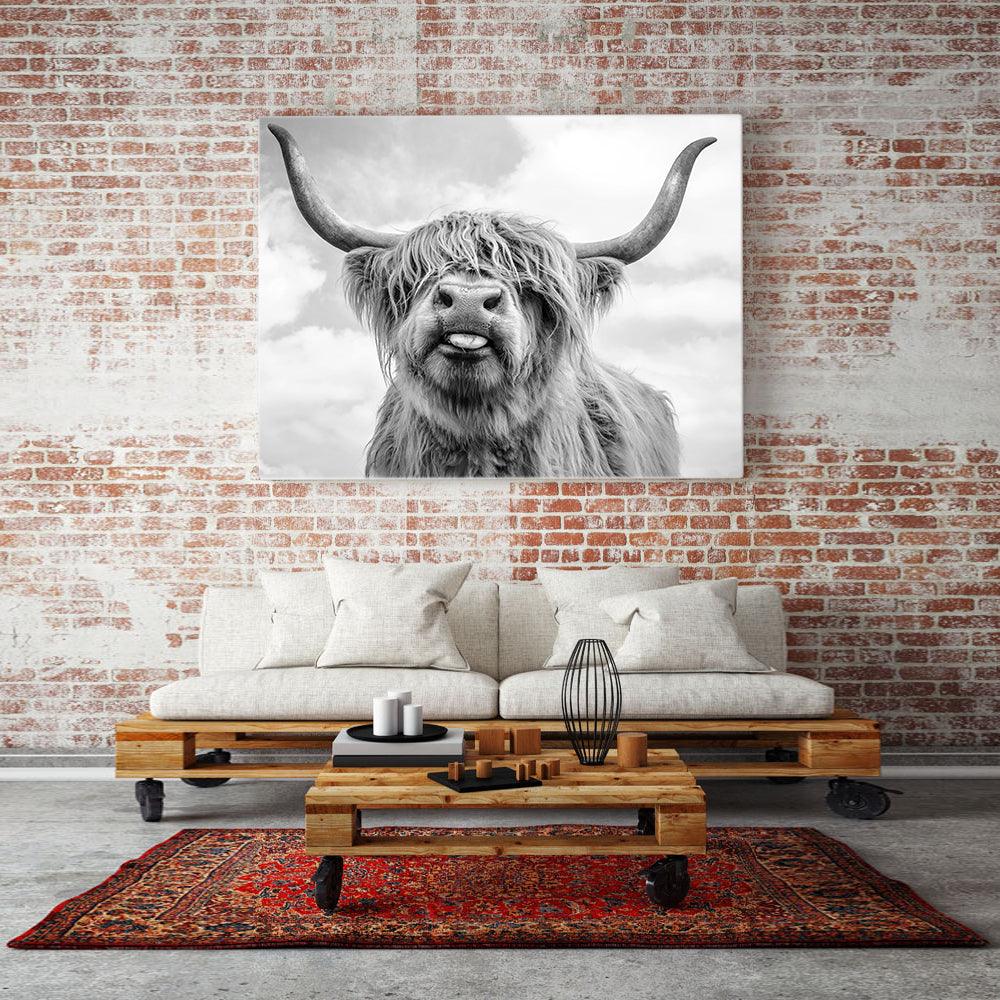 Serene Highland Cow Wall Art - artwallmelbourne