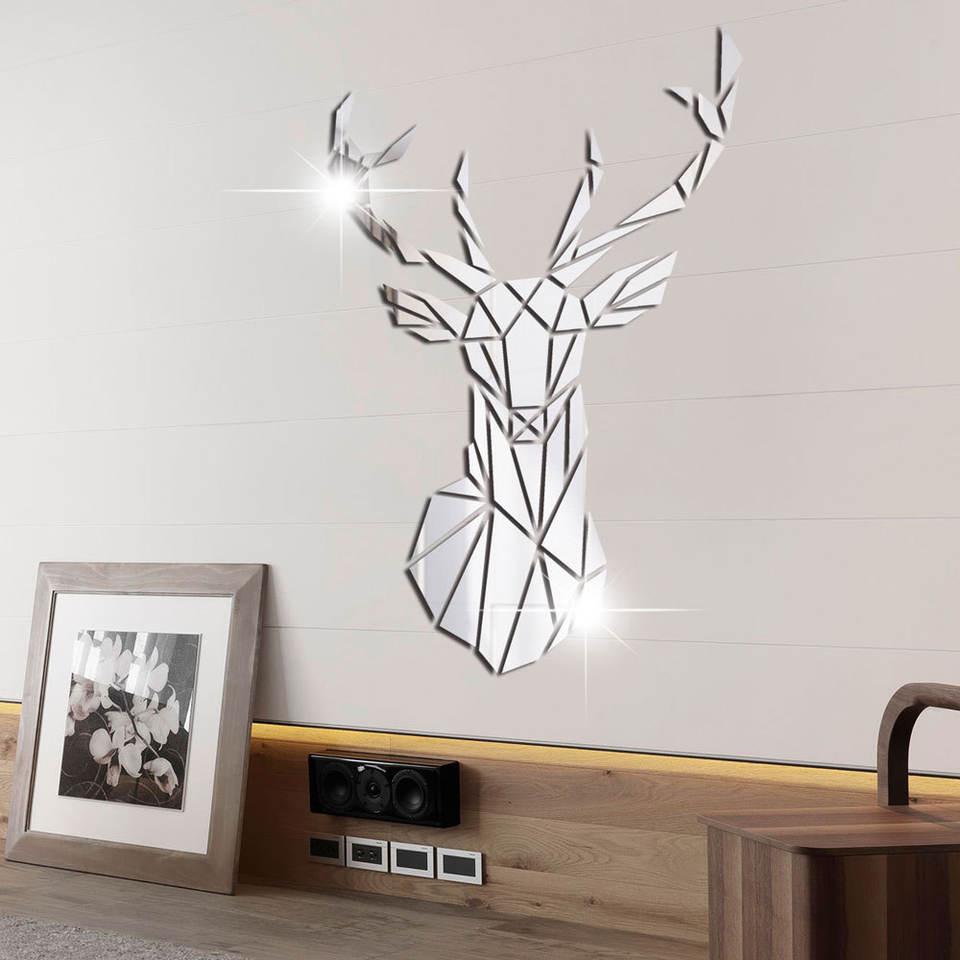 Deer Head Mirror Wall Decor Wall Stickers - Fansee Australia