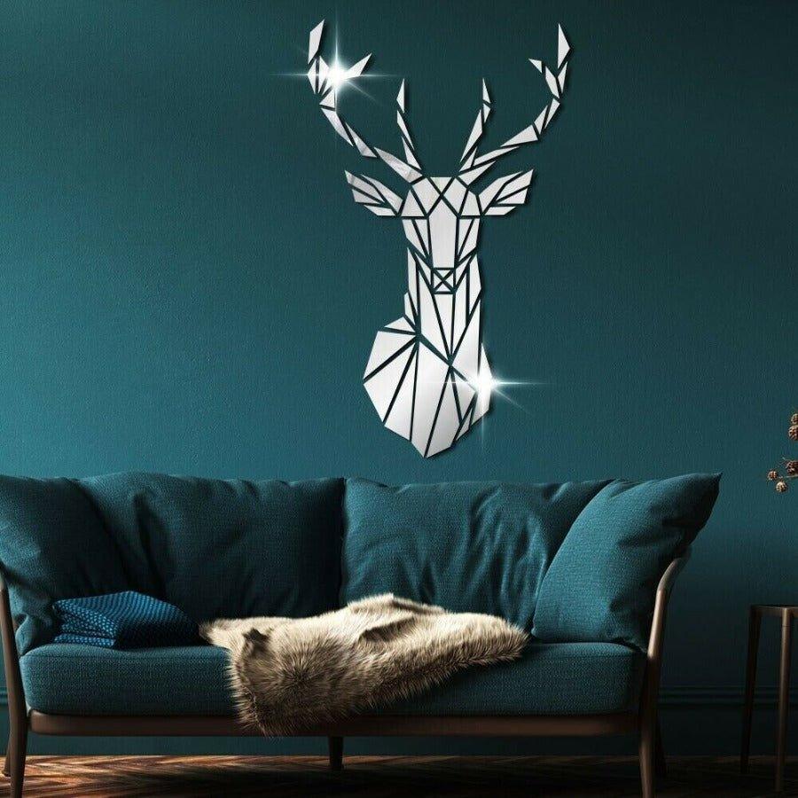 Deer Head Mirror Wall Decor Wall Stickers - Fansee Australia