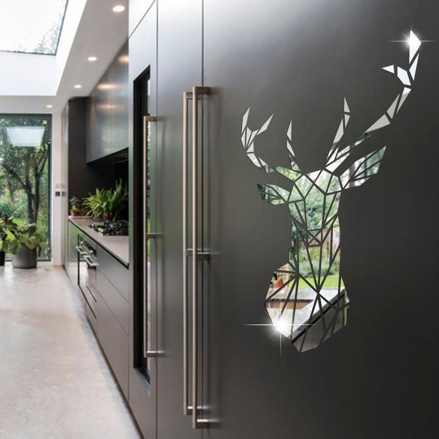 Deer Head Mirror Wall Decor Wall Stickers - Fansee Australia