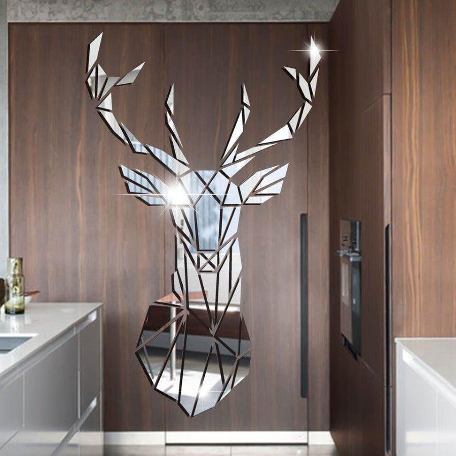 Deer Head Mirror Wall Decor Wall Stickers - Fansee Australia