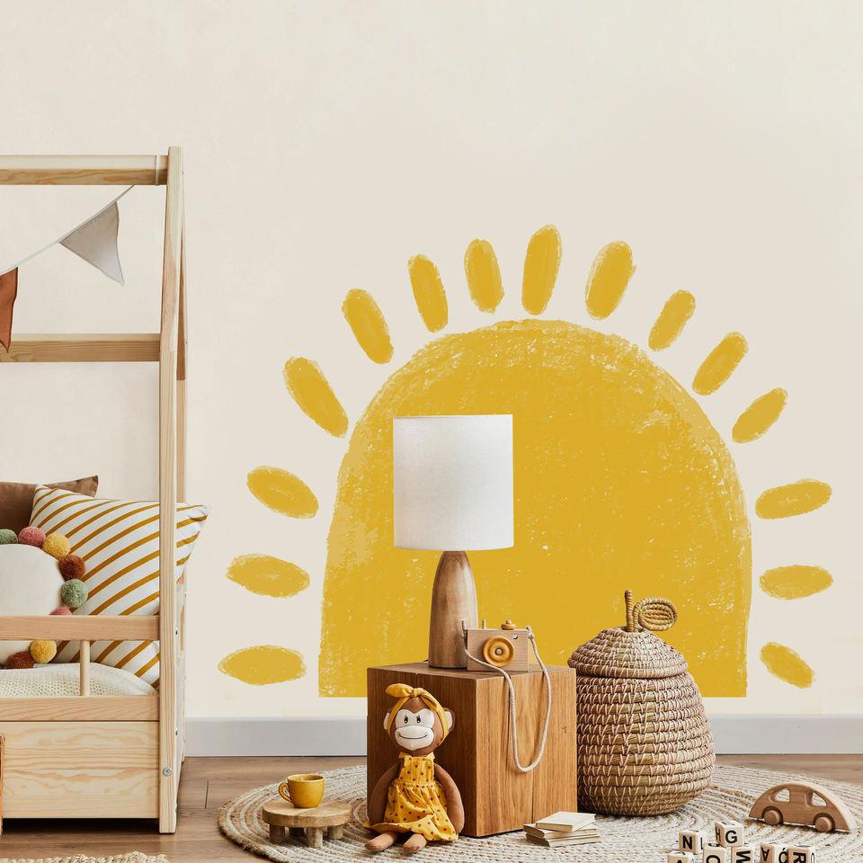 Spectacular Sticker Spectacular Half Sun Peel And Stick Wall Sticker | Wall Decals Online ...