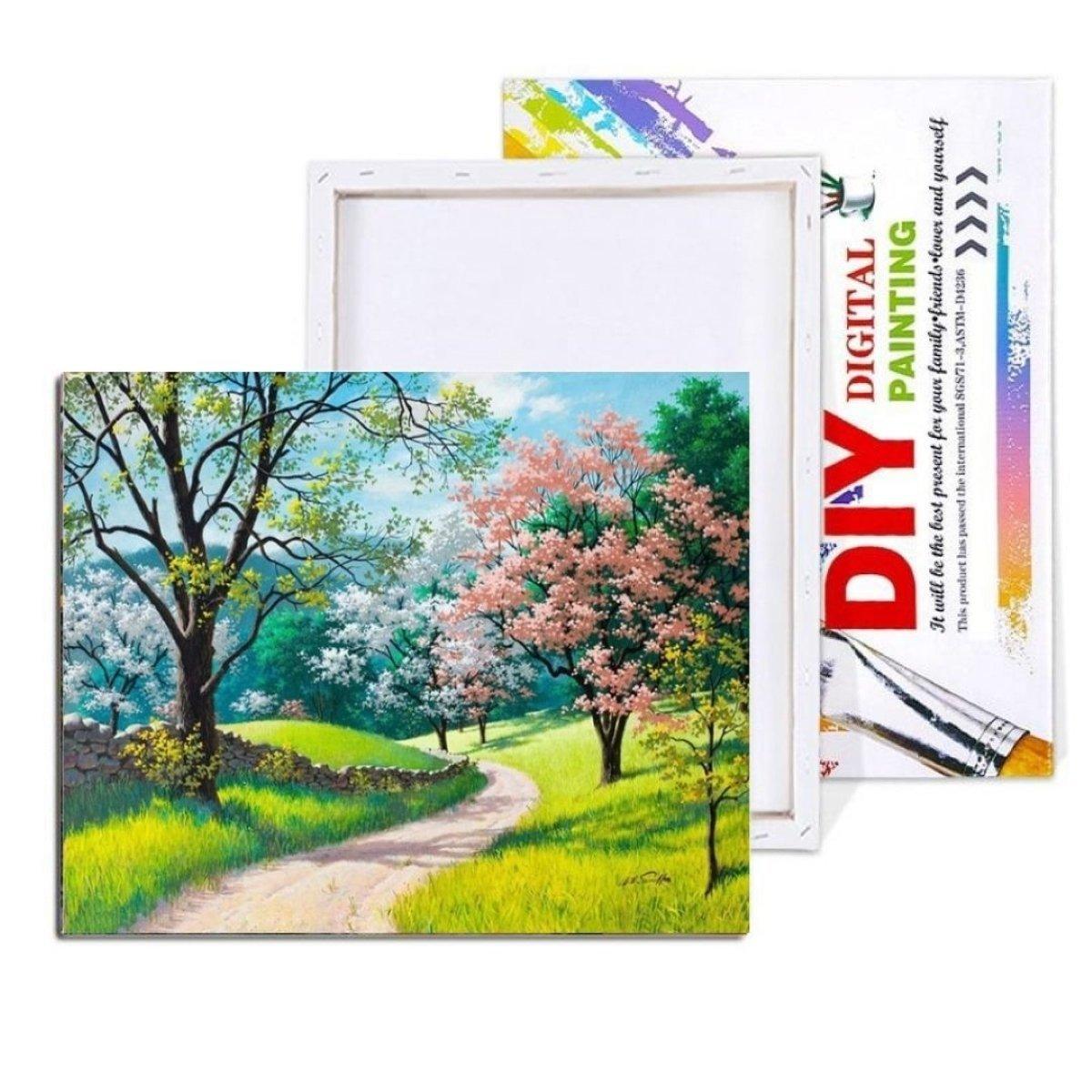 Spring Painting By Numbers Kit (40x50cm Framed Canvas) - Fansee Australia