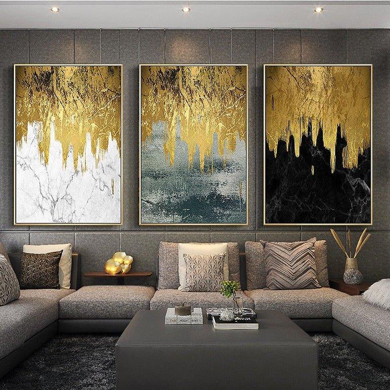 Gorgeous Golden Abstract Canvas Prints - Fansee Australia