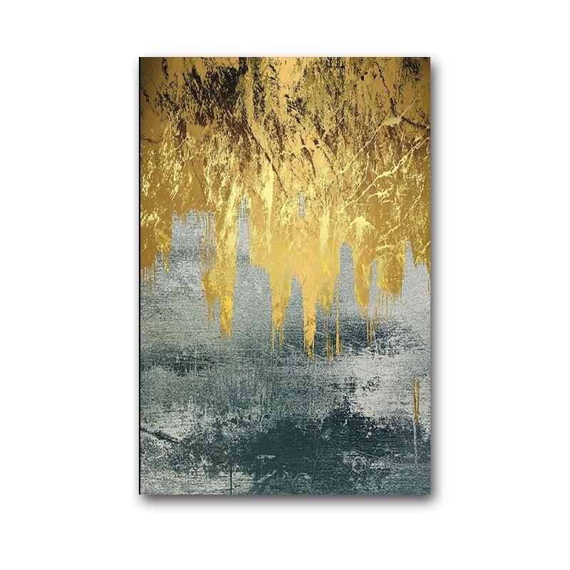 Gorgeous Golden Abstract Canvas Prints - Fansee Australia