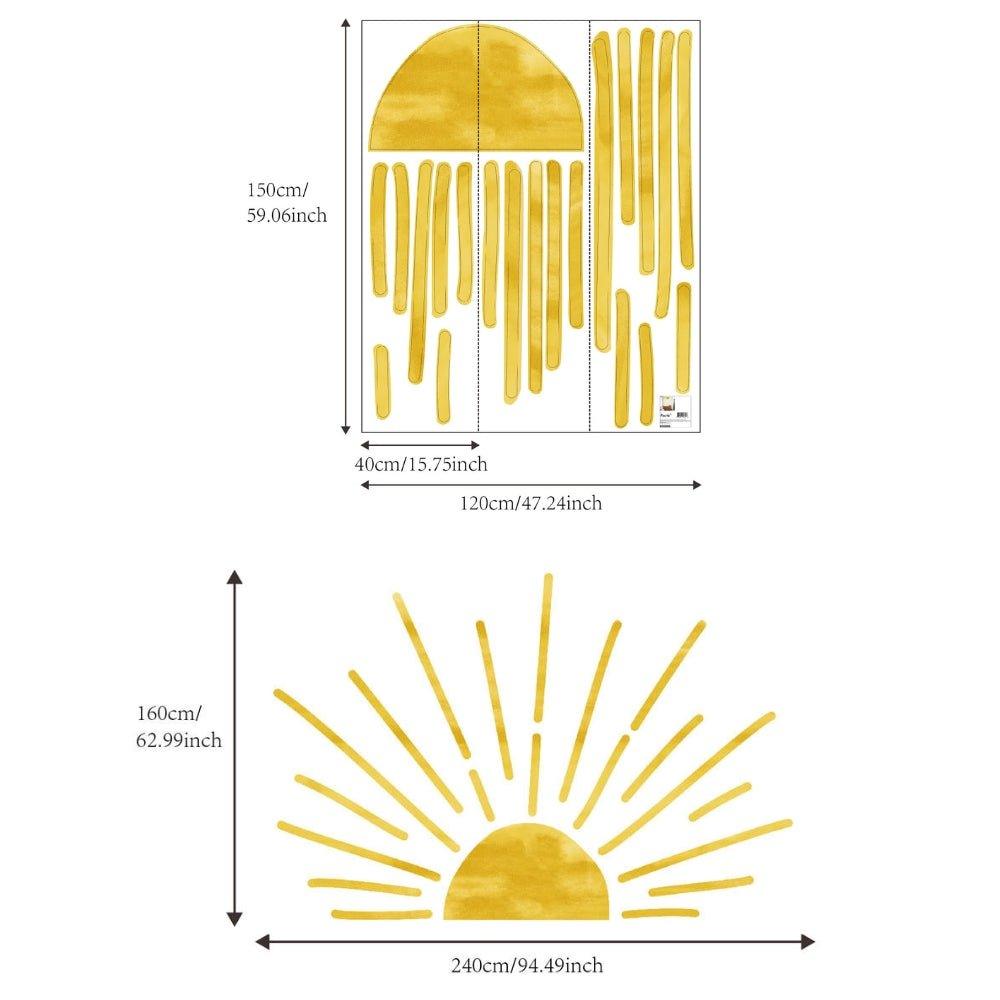 Rising Sun Fabric Wall Decals Kids Room Home Decor - Fansee Australia