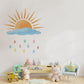 Sunrise On Rainy Cloudy Day Wall Sticker - artwallmelbourne