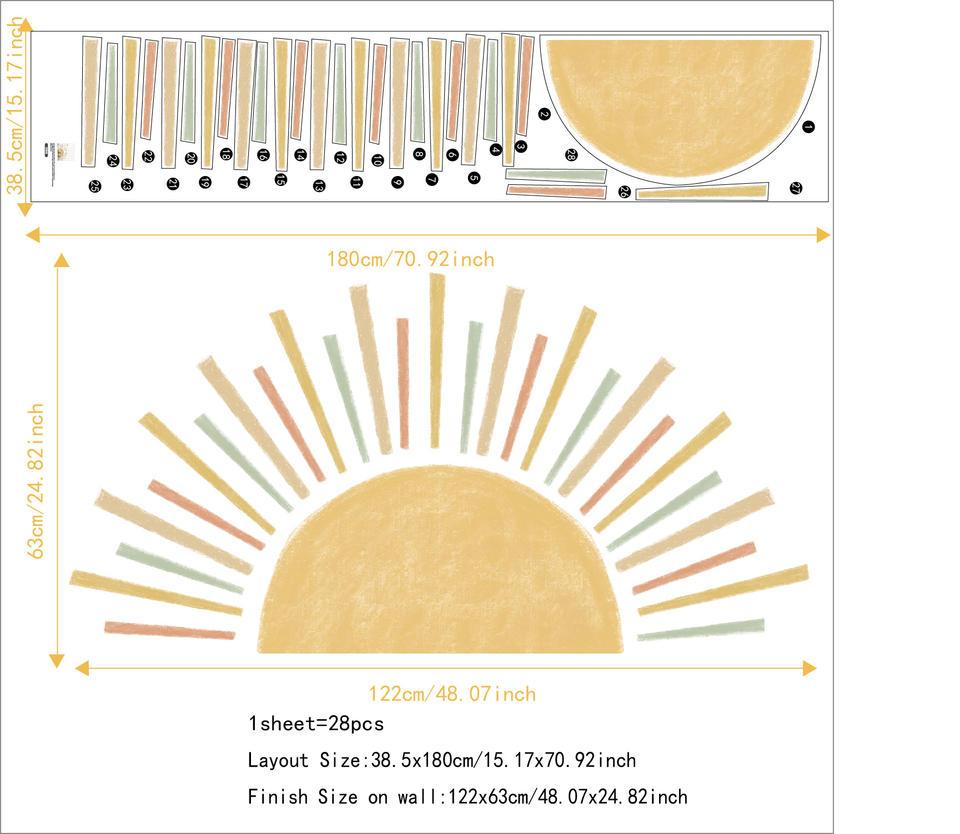 Sunshine Removable Wall Sticker For Nursery - artwallmelbourne