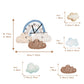 The Clouds Rainbow Kids Room Wall Clock - artwallmelbourne