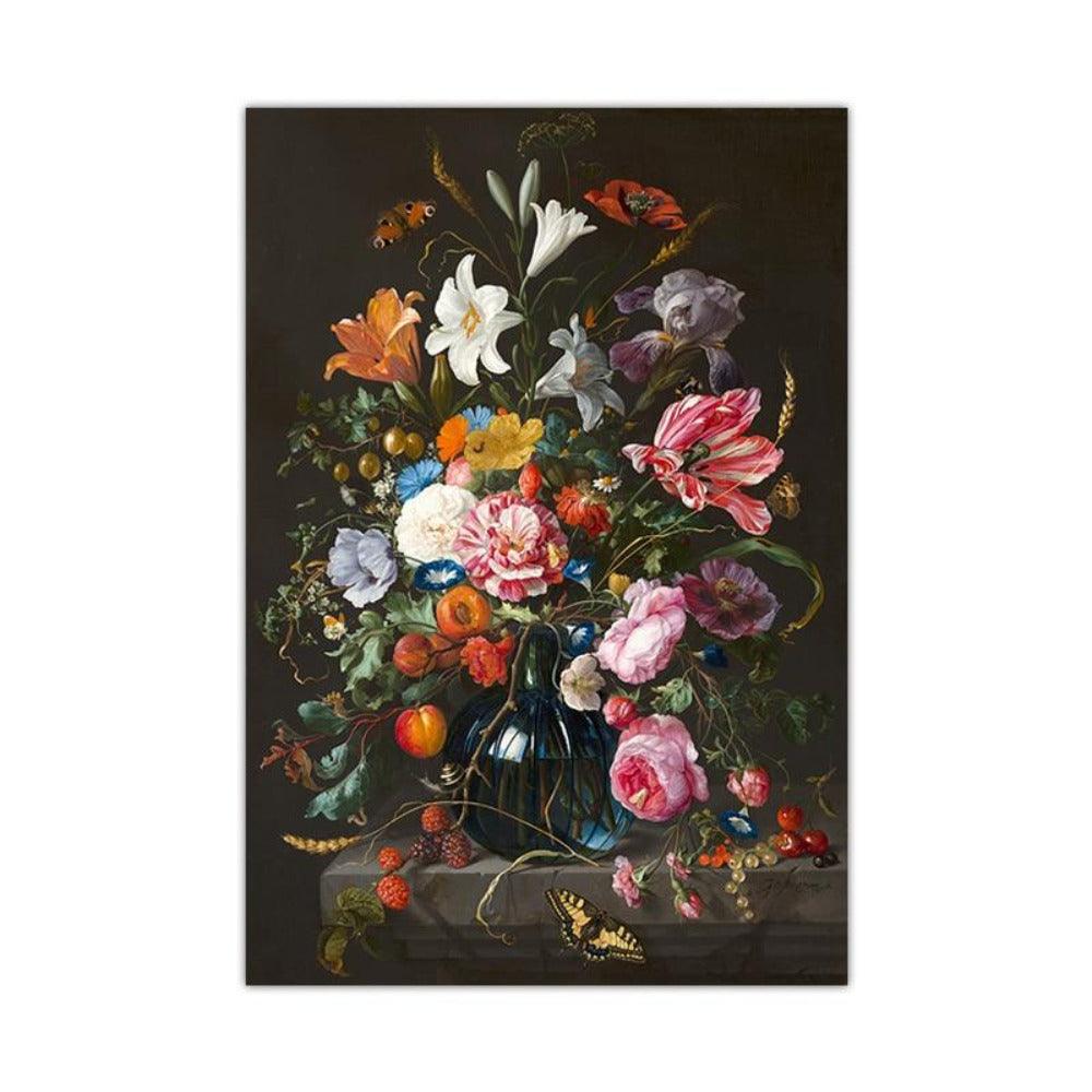 Vintage Flowers Wall Art Canvas Prints (70x90cm) - Fansee Australia