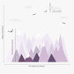 Violet Triangle Mountains Peel and Stick Fabric Wall Stickers - Fansee Australia