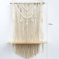 Wooden Floating Shelf Wall Hanging Macrame Planter - Fansee Australia